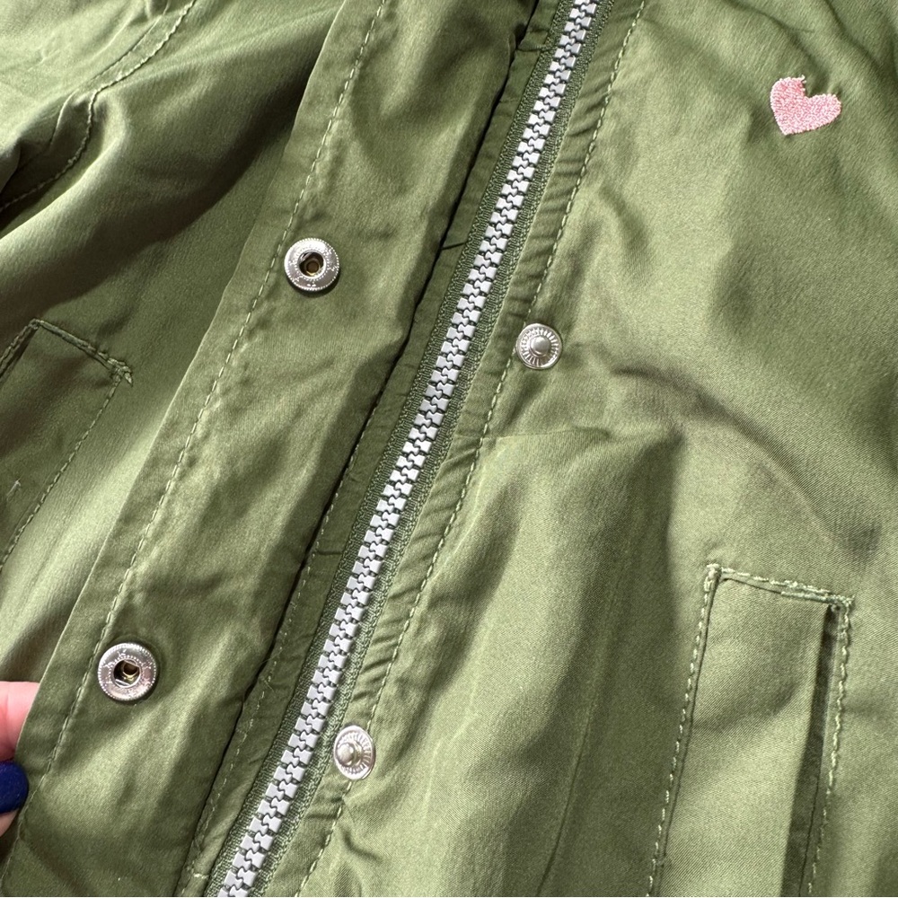 Baby Girl Lightweight Jacket and Fleece Size 12 Months Carter’s Fall Green Pink - Picture 5 of 16